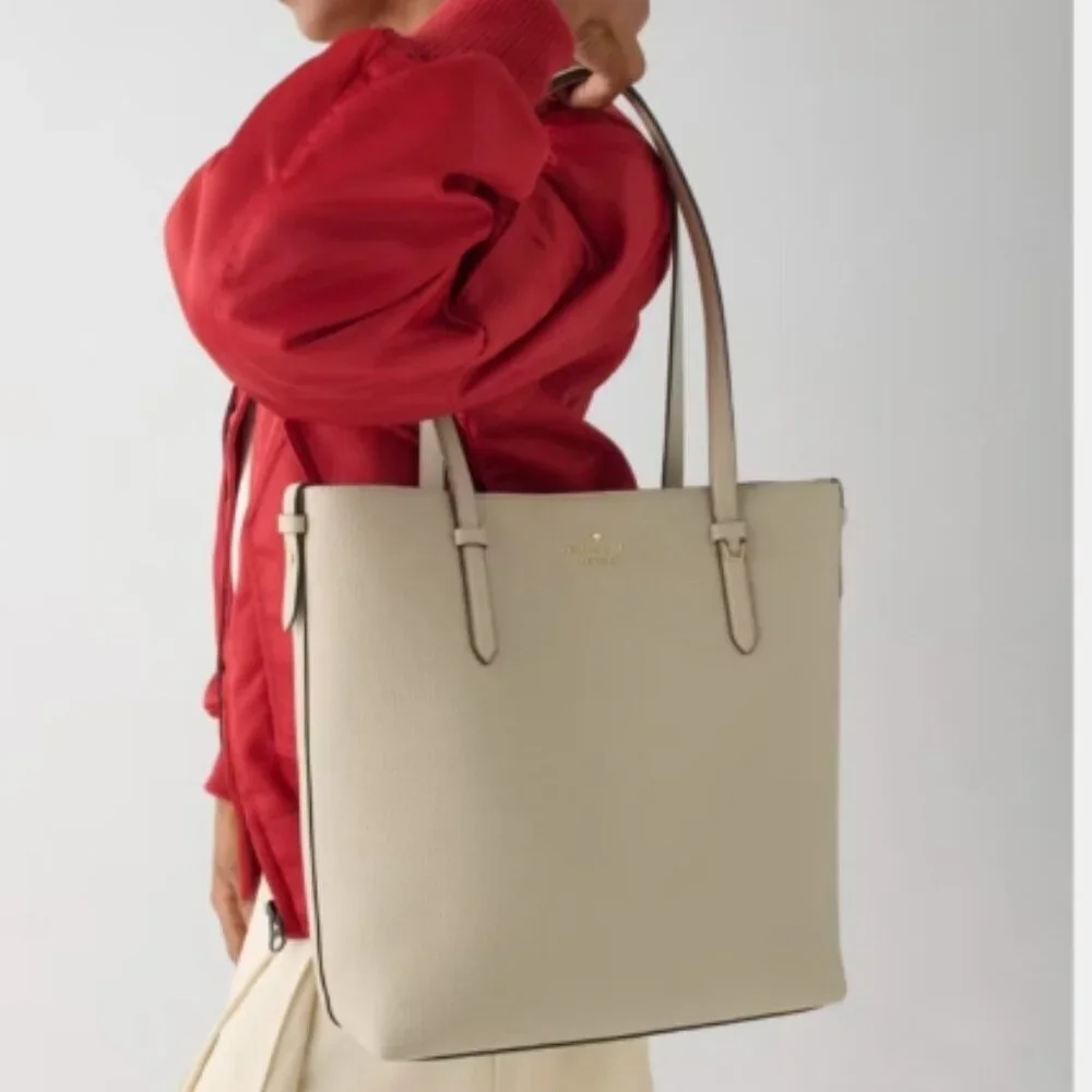 Kate Spade Juliette Leather Medium Tote Light Sand